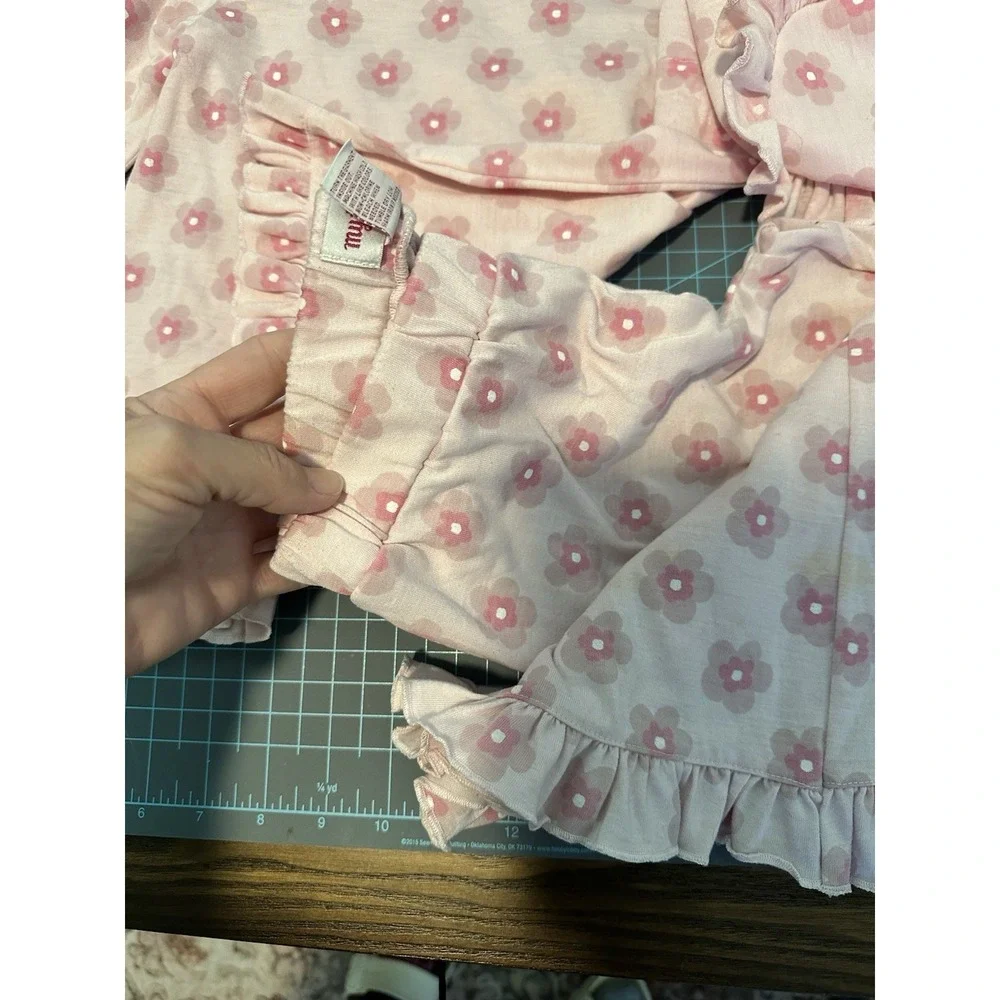 MY TWINN pink & Flower pajamas for girl Size M To match your doll!